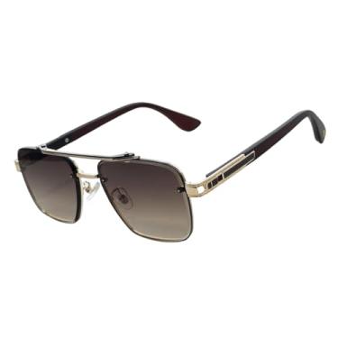 Imagem de VFDHN Óculos de Sol Femininos Vintage com Corte Lateral Sem Aro Masculinos Luxo Fashion Shades(3)
