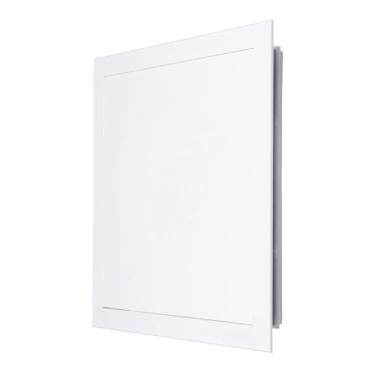 Imagem de PATIKIL Painel de acesso para drywall 33 x 33 cm, moldura de alumínio, portas de acesso de encanamento com mecanismo de abrir/fechar para teto de parede, branco