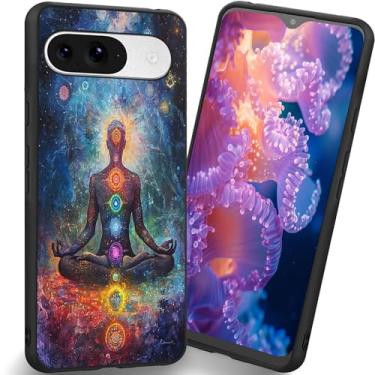 Imagem de RUUHLJLET Projetada para Google Pixel 10/10 Pro de 6,3 polegadas, a capa fosca macia oferece proteção total (meditação dos chakras)