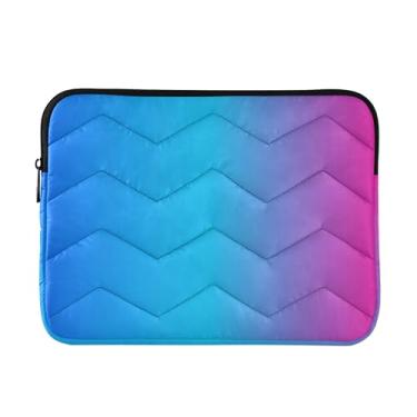 Imagem de Pasta para laptop gradiente azul rosa, capa protetora à prova de choque, capa de viagem para laptop de 13 a 13,3 polegadas