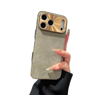 Imagem de Proteção de lente de câmera de camurça de pelúcia compatível com capa para iPhone (iPhone 16 Pro Max, cinza)