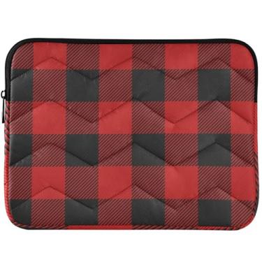 Imagem de Capa para notebook personalizada xadrez preta preta xadrez linda capa para notebook universal 13-14 polegadas capa para laptop para MacBook Air capa de 13 polegadas