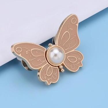 Imagem de 2 peças de aperto de cintura para mulheres - broches de botão de cintura, fivela: sem costura, sem ferramentas, clipes ajustáveis e suprimentos de nós para jeans soltos, saias, vestidos (Cáqui)