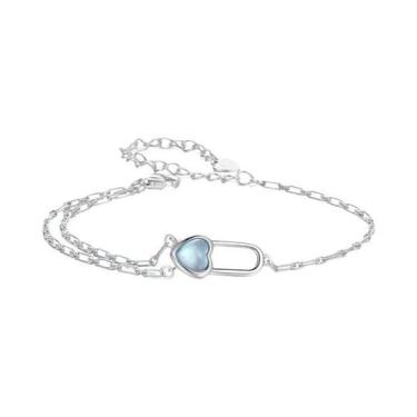 Imagem de Pulseira De Corrente Paperclip Em Prata Esterlina 925 Para Mulheres Co