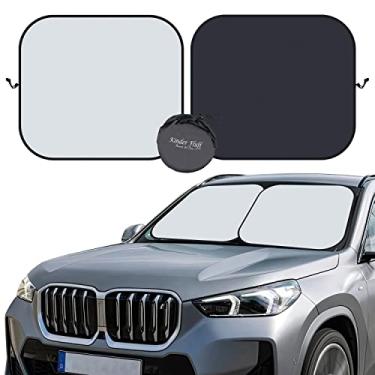 Imagem de kinder Fluff Patented Windshield Sun Shade for Cars - The Only Certified Car Window Shades Blocking 99.9% UVR - Automotive Sunshades for Cars, SUV, RV, Truck & Auto Accessories - (Standard)