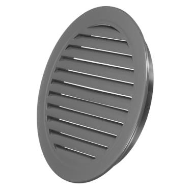 Imagem de PATIKIL Saída de ar redonda de 30,5 cm, tampa da grade da grelha de alumínio Soffit ventilação HVAC para teto parede telhado banheiro cozinha garagem duto galpão garagem, cinza escuro