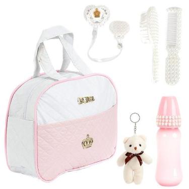Imagem de Bolsa Maternidade 06 Acessórios de Baby Reborn Rosa Pequena - Love