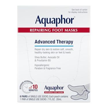 Imagem de Aquaphor Máscaras para os pés, Máscaras hidratantes para os pés para pele seca, 6 pares de botas
