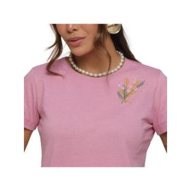 Imagem de T-shirt Bordada na Manga Camisetas Bordadas Algodão Fio 30 - Audax, Ro