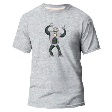 Imagem de  Camiseta Basica Algodão Premium Estampa Digital Robô Feliz  - Pavesi,