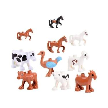 Imagem de Blocos De Montar De Grandes Partículas Cenário De Animais Do Zoológico