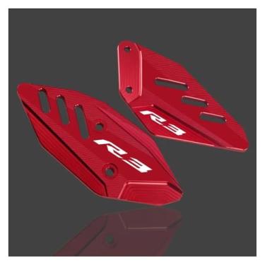 Imagem de Anti-derrapante Para YZF-R3 YZF-R25 yzf r3 r25 r3 r25 apoio para os pés pedal dianteiro asa suporte placas de calcanhar protetor(Red R3)