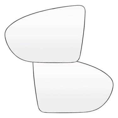 Imagem de Retrovisor lateral do carro aquecido porta clara espelho de vidro acessórios de automóveis compatível com nissan qashqai j10 2006-2013(1pair)