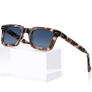 Imagem de Óculos de Sol CARFIA CA6027 Masculino - Retangular Retrô com Chanfraduras, Lentes Polarizadas e Proteção UV400