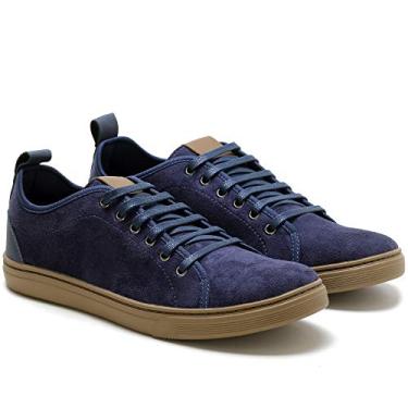 Imagem de Sapatênis Casual com Textura Masculino Cadarço e Sola Borracha Reta