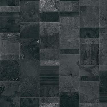 Imagem de LACHEERY Papel de parede de azulejo de ardósia de 44,5 cm x 701 cm descasque e cole papel de parede cinza escuro