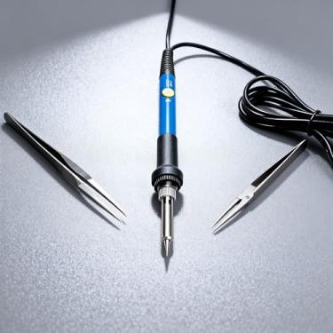 Imagem de Kit de ferro de solda de temperatura ajustável de 60 W com display digital, conjunto de ferramentas de soldagem por calor interno de aquecimento rápido para reparo de eletrônicos