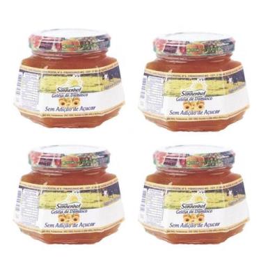Imagem de Kit com 4 Potes de Geleia Diet De Damasco 200g - Fazenda Sonnenhof