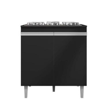 Imagem de Balcão Armário De Cozinha Multiuso Para Cooktop Com Tampo 4 Ou 5 Bocas