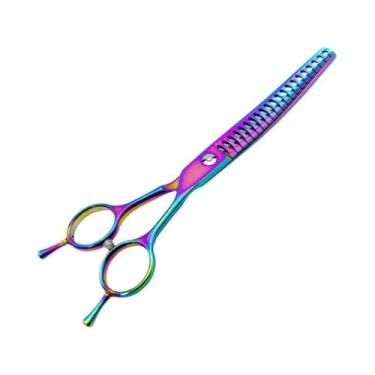 Imagem de Tesoura Profissional Curva De 7.0 Polegadas Para Tosa De Cães E Animai