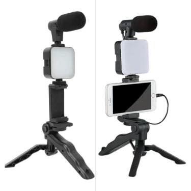 Imagem de Kit de Gravação [[ 5 em 1 ]] para Celular – Tripé, LED, Microfone e Controle Remoto Para Blogueiro, Youtubers, TikTok - Kit de Gravação para Criadores de Conteúdo - Compatível com Android e IOS