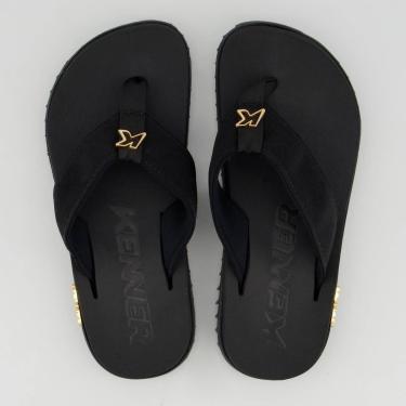 Imagem de Chinelo Kenner Kivah Preto e Dourado-Masculino