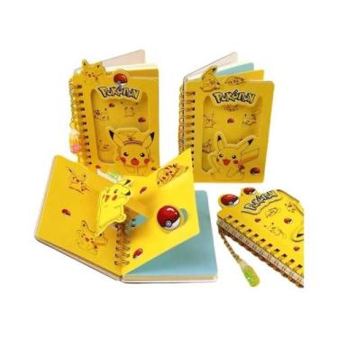 Imagem de Caderno Fofo Do Pikachu Com Capa De Anime, Diário Com Espiral Para Est