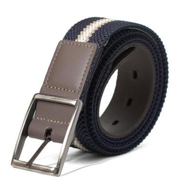 Imagem de Cinto Masculino Fasolo Casual Elástico Couro Confortável Fivela Metáli