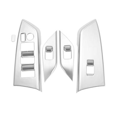 Imagem de TUCKBOLD Tampa de acabamento de painel de interruptor de elevação de janela para Toyota Sienna 2021-2025 Botão de controle de janela de porta de carro dianteiro traseiro acessórios interiores fosco