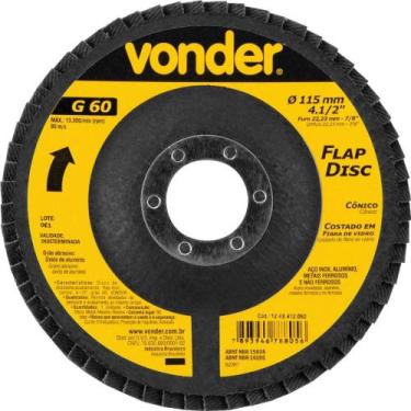 Imagem de Flap-disc, Disco de Desbaste/acabamento, 4.1/2" - 115 mm, Cônico, Grão