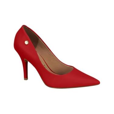 Imagem de Scarpin Feminino Salto Alto Pelica Vermelho Vizzano 1184.1101