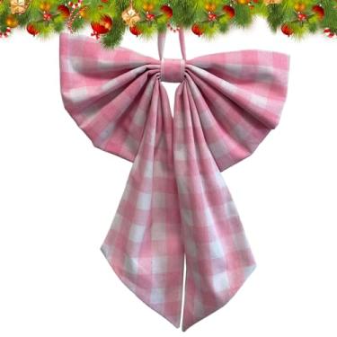 Imagem de Laços de Natal, decoração rústica , guirlanda de guirlanda, decoração de árvore - para festa, janela, atividades domésticas, festas, festivais, casamentos, reuniões, parede