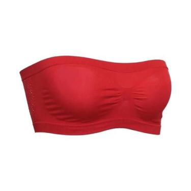 Imagem de Sutiã feminino sem alças e sem costura, bandeau sem fio antiderrapante