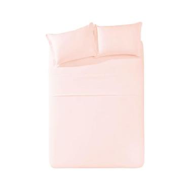 Imagem de Jogo de Cama King Döhler Lana 150 Fios 4 Peças, Rosa