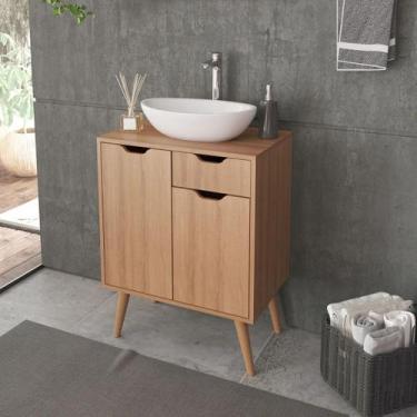 Imagem de Gabinete para Banheiro Bn3637 Tecnomobili 2 Portas Marrom - TECNO MOBI