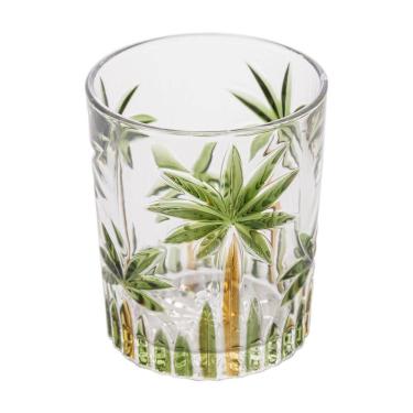 Imagem de Copo Baixo Palm Tree Handpaint 340ml Cristal