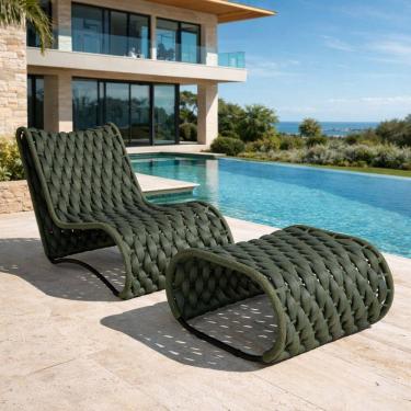 Imagem de Conjunto 1 Poltrona e 1 Puff Ibiza Verde