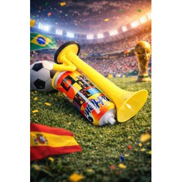 Imagem de Buzina De Ar Manual Vuvuzela Barulho Copa Do Mundo Torcedor - Genérica