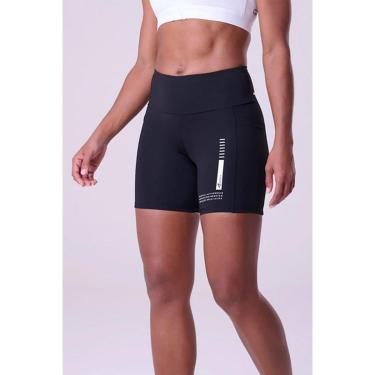 Imagem de Bermuda Corrida Authen Signature Samba 15cm Preta-Feminino
