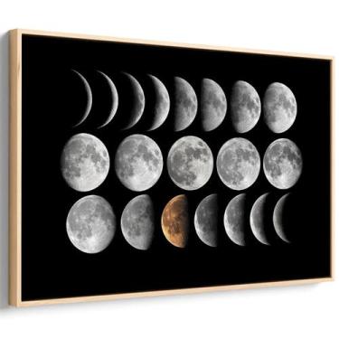 Imagem de Quadro decorativo Fases da Lua - Mioquadros, 180x120 cm, Natural