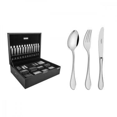 Imagem de Faqueiro Italy 130 Peças Aço Inox Inox Polido Alto Brilho para Mesa e Sobremesa Prata