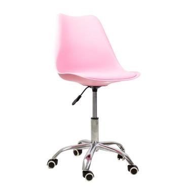 Imagem de Cadeira Office Com Rodízio Giratória Saarinen Rosa