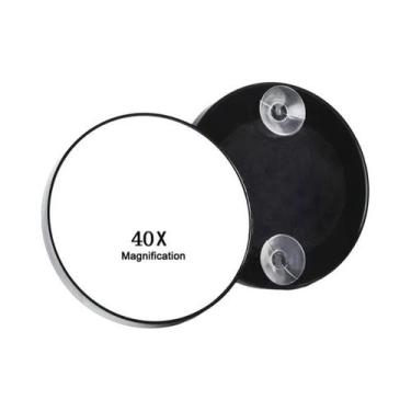 Imagem de Espelho De Maquiagem De Viagem Com Lupa E Ventosa Potente De 3.5 Poleg