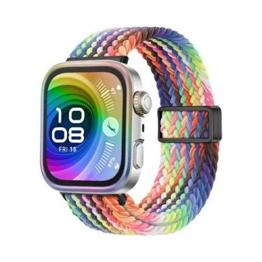 Imagem de Pulseira De Nylon Trançada Ajustável Para Huawei Watch Fit 3/4/4 Pro, 