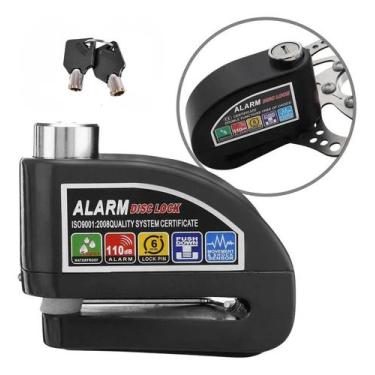 Imagem de Trava Cadeado De Freio Disco Com Alarme Sonoro Para Moto Pre - Congrat