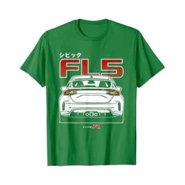 Imagem de Camisetas Retro De Corrida Honda Civic Type R FL5 Para Homens E Mulher