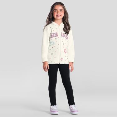 Imagem de Conjunto infantil menina de corações com glitter Brandili-Feminino