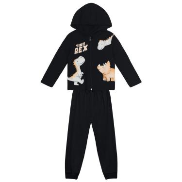 Imagem de Conjunto infantil em moletom de dino Brandili-Masculino