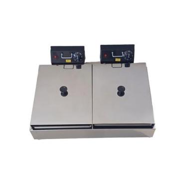 Imagem de Fritadeira Elétrica 10 litros 2 cubas c/ tampas Profissional - Equipam