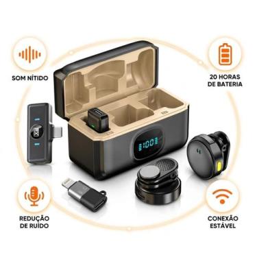 Imagem de Microfones Lapela Sem Fio para Gravação Profissional no Celular - Micr